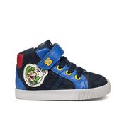 Geox Kilwi Luigi &amp; Mario Boys High Top Shoe - Navy / Blue image