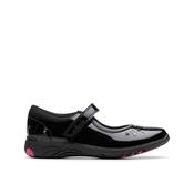 Clark's Relda Wish K Girls School Shoes - Black Patent image