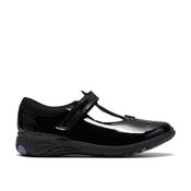 Clark's Relda Magic K Girls School Shoes - Black Patent image