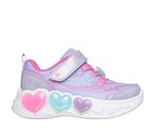 Skechers S-Lights Enchanted Heart Lights Girls Runner - Lavendar/Multi image