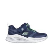 Skechers Meteor Lights Jr Boys Runner - Navy/ Lime image