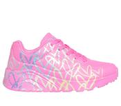 Skechers Uno LiteMetallic Joy Girls Runners - Hot Pink