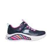 Skechers S-Lights Rainbow Cruisers Glitzy Glow Girls Runner - Navy/Multi