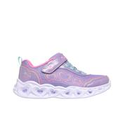 Skechers Heart Lights Bubble Love Girls Runner - Lavendar/Multi