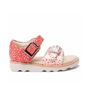 Clarks Crown Bloom Girls Sandal - Orange/White image