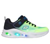 Skechers Meteor Lights Krendo Boys Runner - Black/Lime