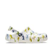 Crocs Classic Character Print Dinosaur Boys Clog - White image