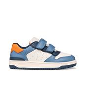 Geox Junior Washiba Boys Runner - White/Lt Avio