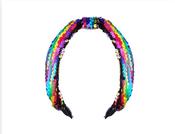 Rockahula Sequin Velvet Headband - Rainbow image