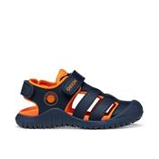 Geox Fusbetto Pro Boy Sandal - Navy/Orange image