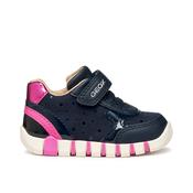 Geox Lupidoo Girls Runner - Navy/Fuchsia