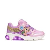 Geox Fadinlight Rapunzel Tangled Girls Runner - Pink/Dk Lilac