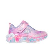 Skechers Eternal Heart Lights Girls Runner - Light Pink/Multi image