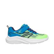 Skechers Microspec Velocity Boys Runners - Lime/Blue image