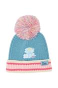 Little Lighthouse Bobbie Hat -  Blue/Pink with Daisy Print image
