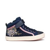 Geox Kalispera Girls High Top Runner - Navy/Dark Rose