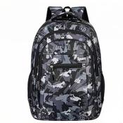 Kids School Backpack - Dark Grey Camo image