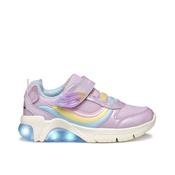 Geox Fadinlight Girls Light Up Runner - Lilac/Multicolor