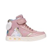 Geox Skylin Girls Light Up High Top Alice in Wanderland- Rose Pink