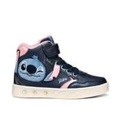 Geox Skylin Girls Hightop Boot - Disney Lilo Navy/Pink