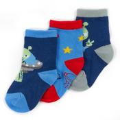 Cotton Rich 3 Pack Socks - Baby Boys Space Pattern