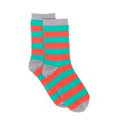 Polly &amp; Andy Bamboo Seamless Socks - Red and Green Stripe image