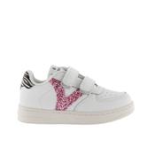 Victoria Tiempo Fantasia Girls Runner - White/Pink Glitter