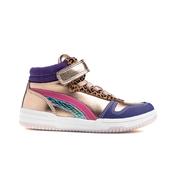 Pablosky Basket Elista Girls High Top Runner - Purple/Gold image