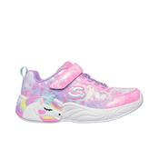 Skechers S Lights Unicorn Dreams Heart Sparkles Older Girls Runners - Pink/Multi