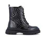 Garvalin Mat Metallic Girls Boot - Black