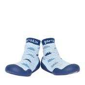 Garvalin Boys Rubber Sole Socks- Blue