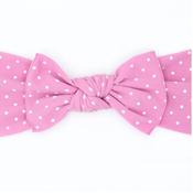 Little Bow Pip Headband- Pink Polka Dot