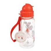 Ballerina Children’s Water Bottle With Straw - Red/Clear image