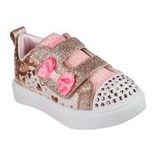 Skechers Lights Twinkle Sparks-Heather Charmer Girls Runner - Lt Pink/Rose Gold