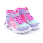 Skechers - S Lights-Magical Love Hightop Boots - Lavender/Hot Pink
