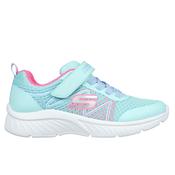 Skechers Microspec Plus-Swirl Sweet Girls Runner -Aqua/Pink