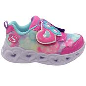Skechers SLights Heart Lights-Loving Reflection Girls Runner -Pink/Turquoise