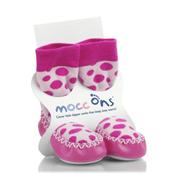 Mocc Ons Slipper Socks -Pink Dots image
