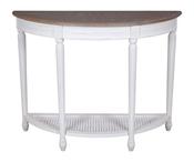 Toulouse White Half-Moon Table