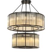 Chandelier Bernardi (Bronze highlight finish | vintage glass)