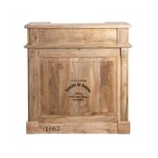 Bar Cabinet 2 Drawers Rectangular Wood Natural