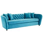 Riva Cyan Velvet 3 Seat Sofa image