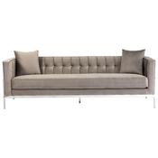 Rena Grey Velvet 3 Seat Sofa image
