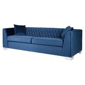 Rashika Dark Blue Velvet 3 Seat Sofa image