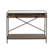 Console Table - Drawer Divide Wood/Metal Brown