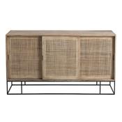 Cabinet sliding Doors Woven Reed Mango Wood Natural
