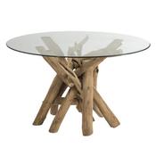 Table Round Branch Wood/Glass Natural Ø128 image