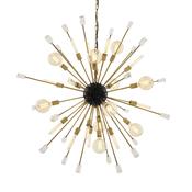Chandelier Tivoli Large (Clear glass | black finish | brass finish)