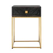 Bedside Table Blackbone 1 Drawer (Gold) image