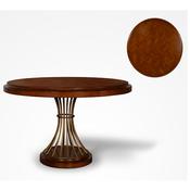 Round inlay parquet Dining Table Ø160 image